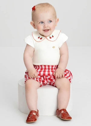 Conjunto Bebê com Body e Short Up Baby Branco - UP BABY