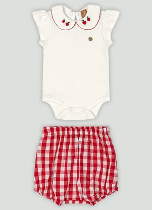 Conjunto Bebê com Body e Short Up Baby Branco - UP BABY