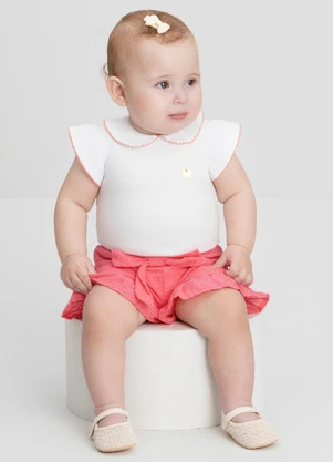 Conjunto Bebê com Body e Short Up Baby Branco - UP BABY