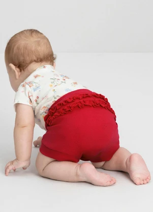 Up Baby - Conjunto Bebê com Body e Short Branco - UP BABY