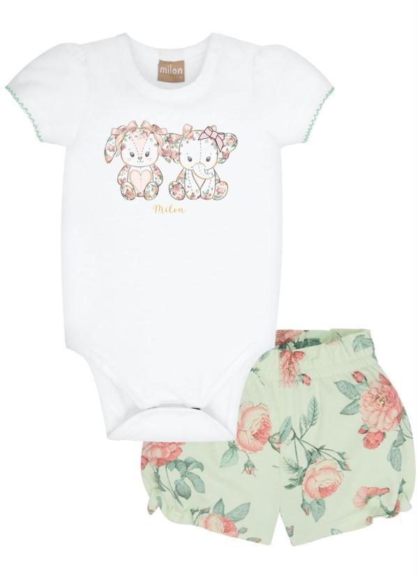 Milon - Conjunto Bebê Feminino Branco