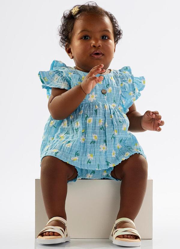 Up Baby - Conjunto Bebê Menina Bata e Calcinha Azul