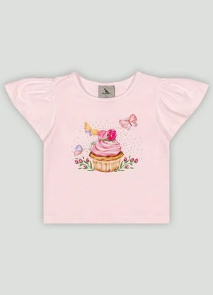 Conjunto Bebê Menina Blusa e Short Quimby Rosa - QUIMBY