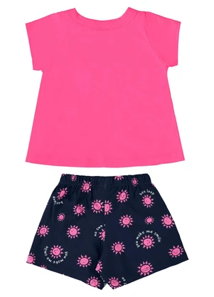 Bee Loop - Conjunto Bebê Menina Blusa e Short Rosa - BEE LOOP