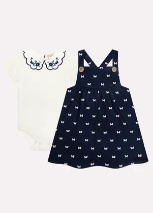 Milon - Conjunto Bebê Menina Borboleta Azul - MILON