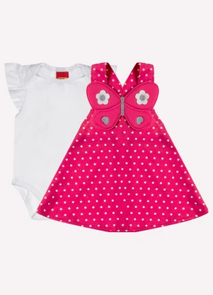 Kyly - Conjunto Bebê Menina Borboleta Branco - KYLY