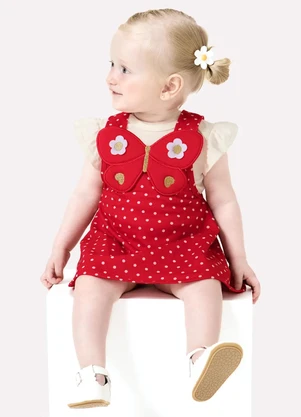 Kyly - Conjunto Bebê Menina Borboleta Branco - KYLY