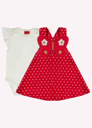 Kyly - Conjunto Bebê Menina Borboleta Branco - KYLY