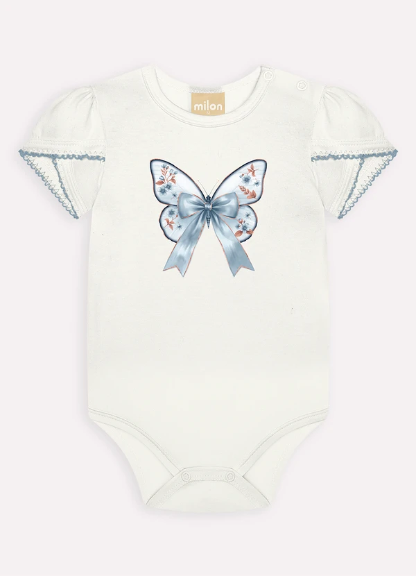 Milon - Conjunto Bebê Menina Borboleta Off White 3