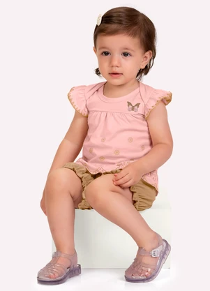 Kyly - Conjunto Bebê Menina Borboletas Rosa - KYLY