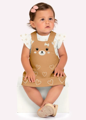 Kyly - Conjunto Bebê Menina Bordado Branco - KYLY