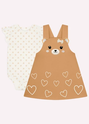 Kyly - Conjunto Bebê Menina Bordado Branco - KYLY