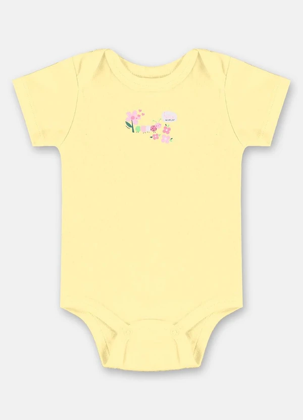 Up Baby - Conjunto Bebê Menina em Suedine Amarelo 2