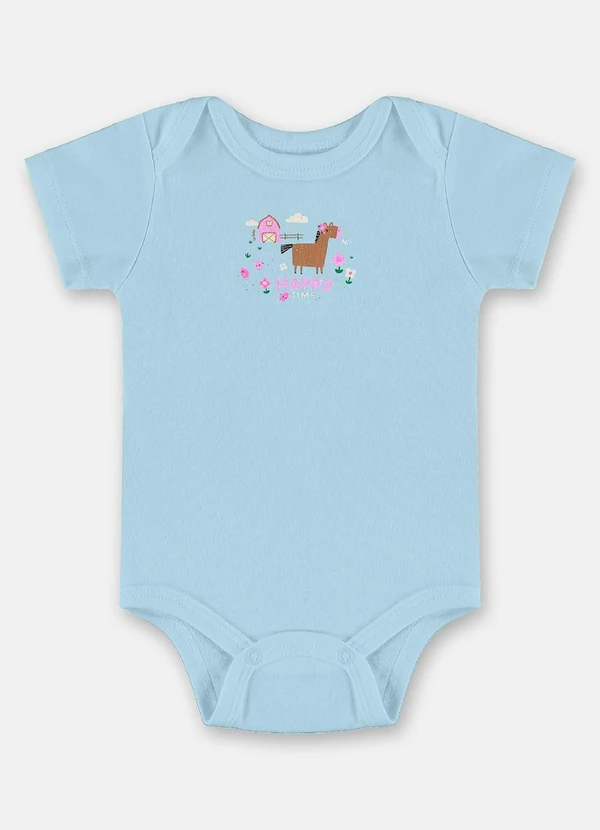 Up Baby - Conjunto Bebê Menina em Suedine Azul 2