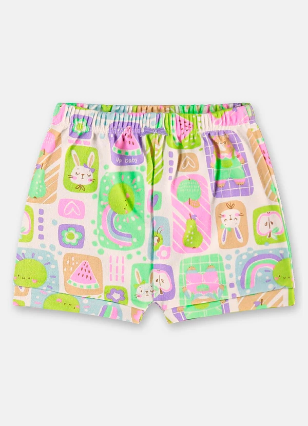 Up Baby - Conjunto Bebê Menina em Suedine Branco 3