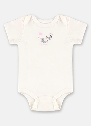Up Baby - Conjunto Bebê Menina em Suedine Branco - UP BABY