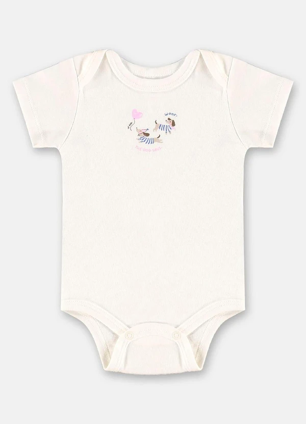 Up Baby - Conjunto Bebê Menina em Suedine Branco 2