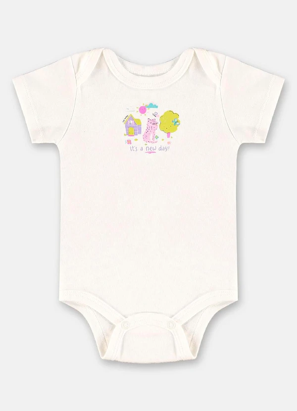 Up Baby - Conjunto Bebê Menina em Suedine Branco 2