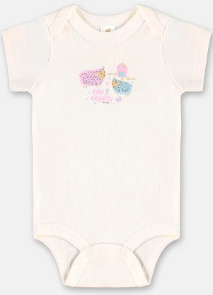 Up Baby - Conjunto Bebê Menina em Suedine Branco - UP BABY