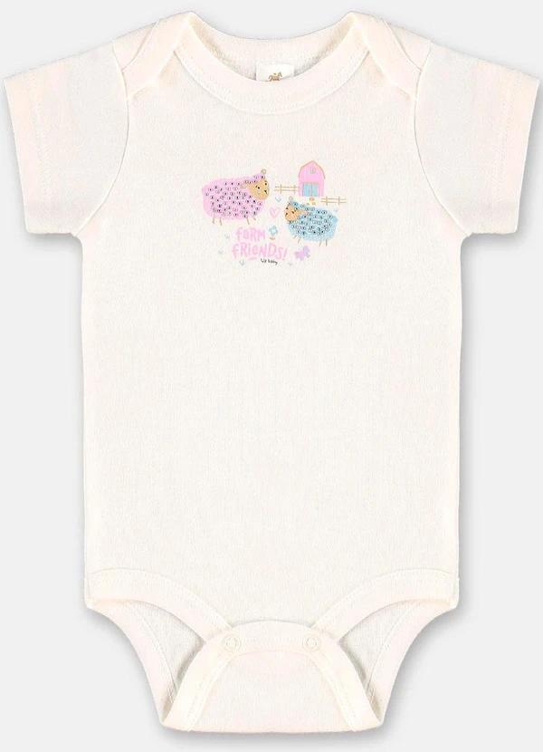 Up Baby - Conjunto Bebê Menina em Suedine Branco 2