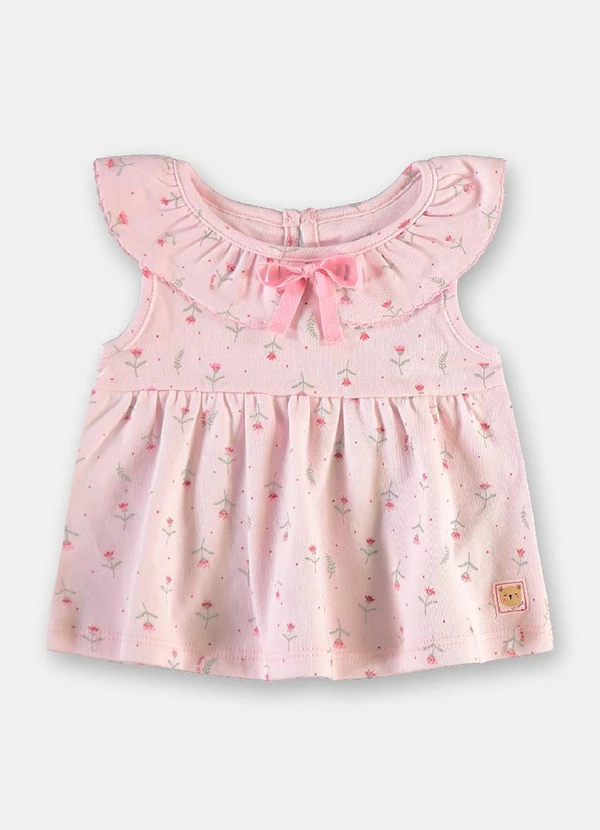 Up Baby - Conjunto Bebê Menina em Suedine Rosa 3