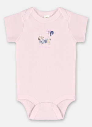 Up Baby - Conjunto Bebê Menina em Suedine Rosa - UP BABY