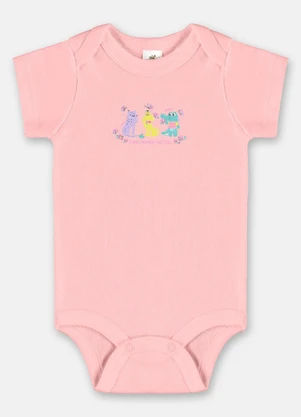 Up Baby - Conjunto Bebê Menina em Suedine Rosa - UP BABY