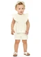 Elian - Conjunto Bebê Menina Floral Devorê Bege - variação: Bege