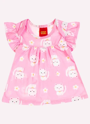 Kyly - Conjunto Bebê Menina Gatinhos Rosa - KYLY