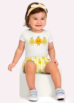 Kyly - Conjunto Bebê Menina Limões Branco - KYLY