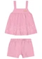 Colorittá - Conjunto Bebê Menina Malha Tricô Corais Rosa - variação: Rosa