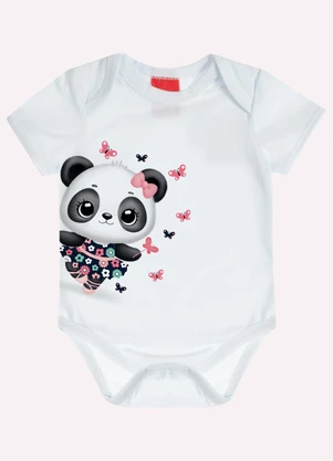Kyly - Conjunto Bebê Menina Pandinha Branco - KYLY