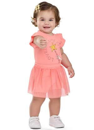 Elian - Conjunto Bebê Menina Tule Fadinha Rosa - ELIAN
