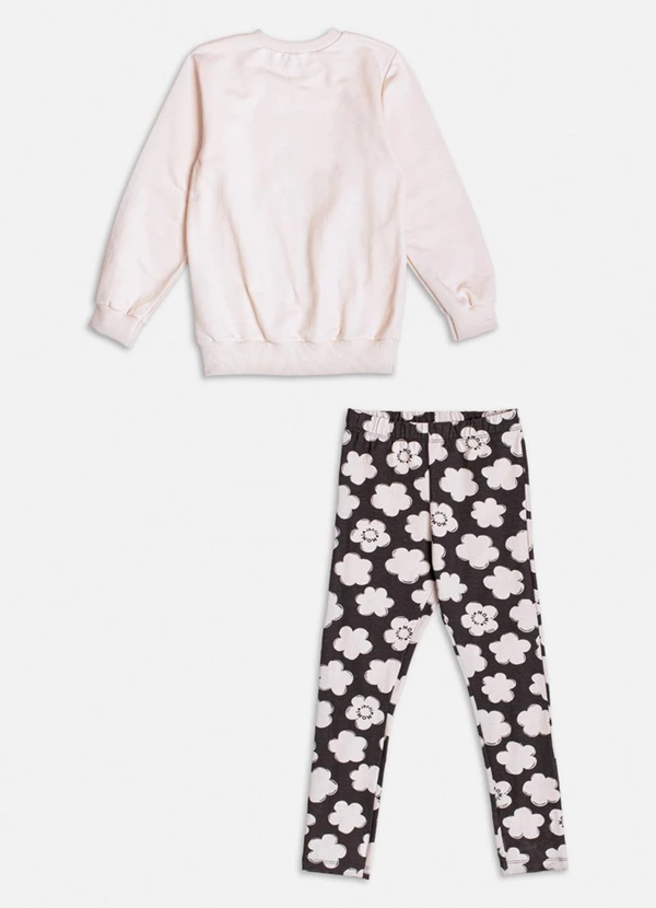 Momi - Conjunto Bege com Estampa Florida Bege 2