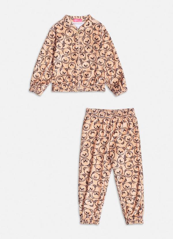 Momi - Conjunto Bege de Plush com Ursinhos Bege 3