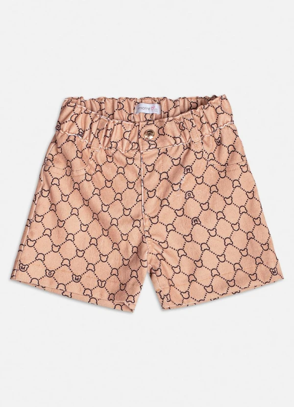 Momi - Conjunto Bege de Ursinho com Strass Branco 4