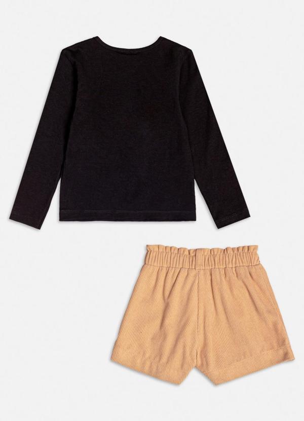 Momi - Conjunto Bege de Ursinho com Strass Preto 7