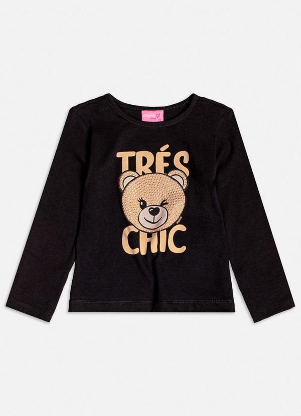 Momi - Conjunto Bege de Ursinho com Strass Preto 8