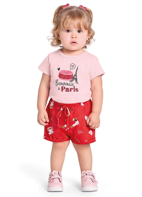 Alenice - Conjunto Bem-Vinda a Paris Meninas Rosa