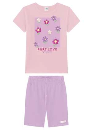 Marlan - Conjunto Bermuda Ciclista e Blusa Rosa - MARLAN