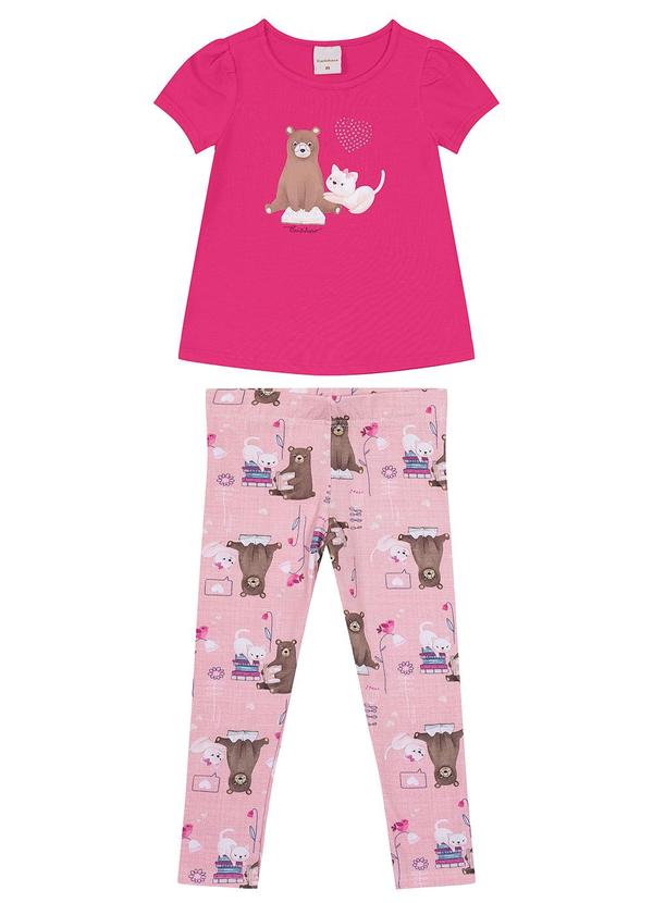 Carinhoso - Conjunto Bichinhos Mullet Menina Rosa Escuro