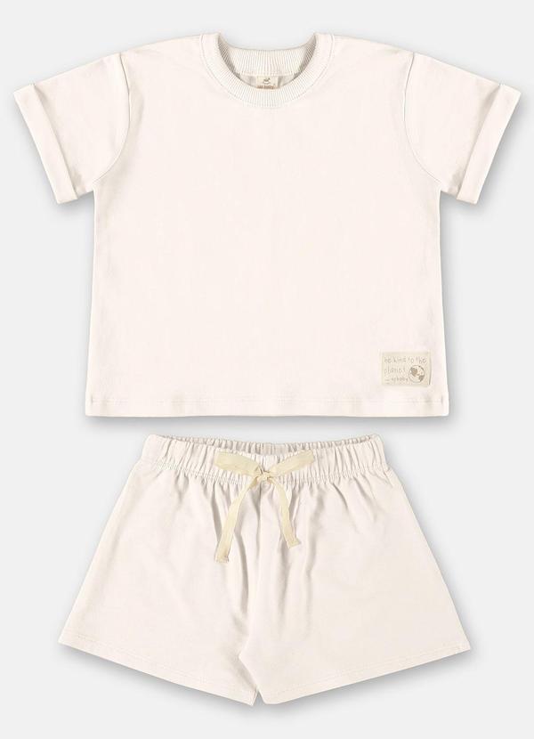 Up Baby - Conjunto Bio Sustentável Menina Off White