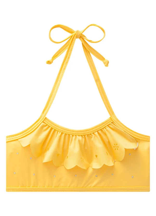 Marlan - Conjunto Biquini em Malha Proteção Uv Amarelo