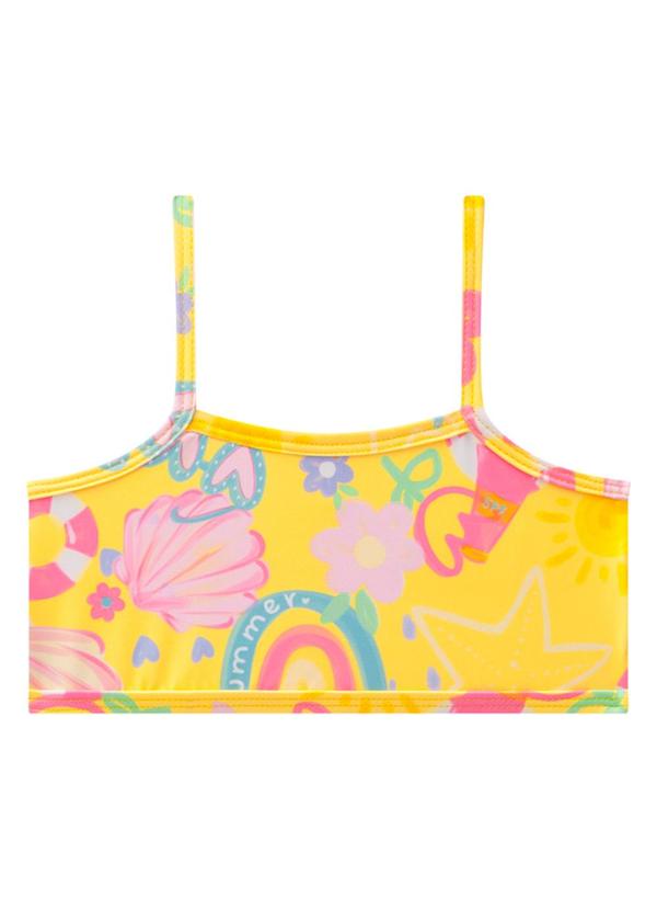 Marlan - Conjunto Biquini em Malha Proteção Uv Amarelo
