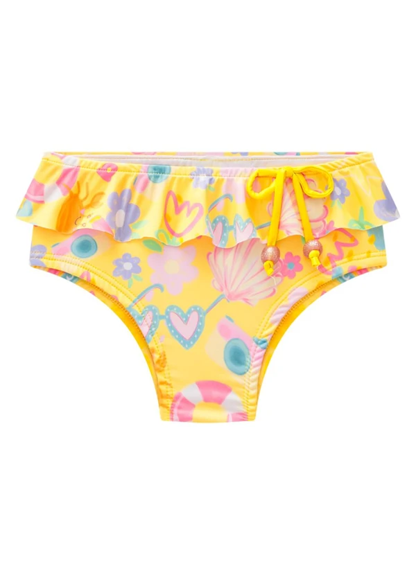 Marlan - Conjunto Biquini em Malha Proteção Uv Amarelo 2