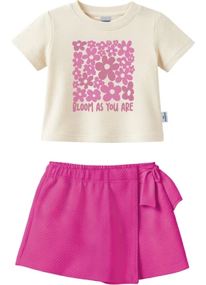 Malwee Kids - Conjunto Bloom as You Are em Moletinho Off White - MALWEE KIDS