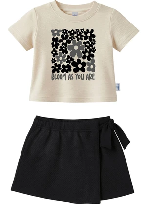 Malwee Kids - Conjunto Bloom as You Are em Moletinho Off White - MALWEE KIDS
