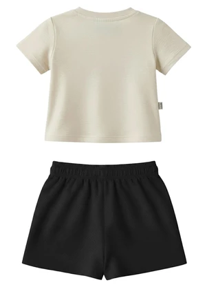 Malwee Kids - Conjunto Bloom as You Are em Moletinho Off White - MALWEE KIDS