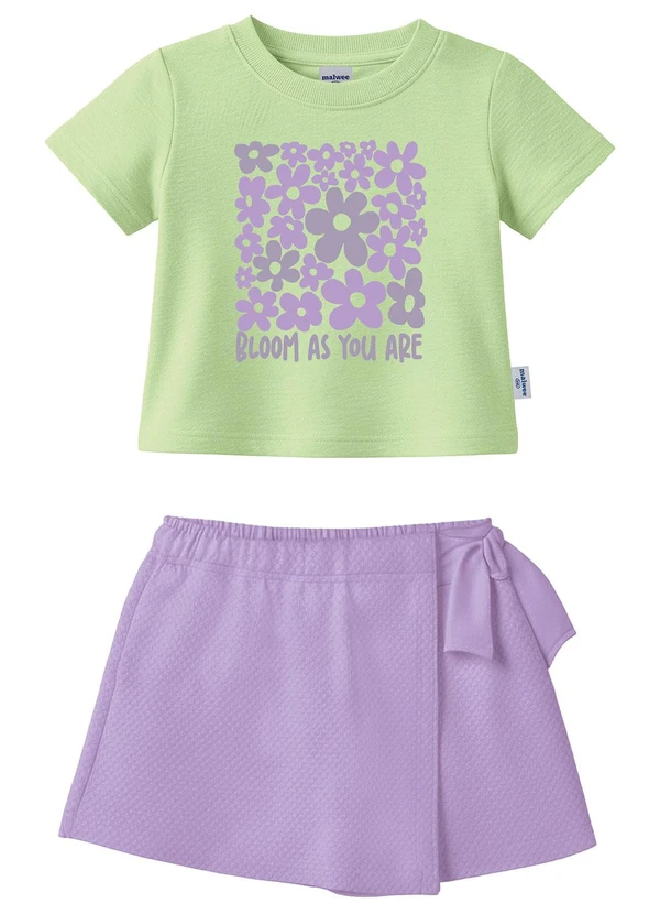 Malwee Kids - Conjunto Bloom as You Are Verde Pastel 2