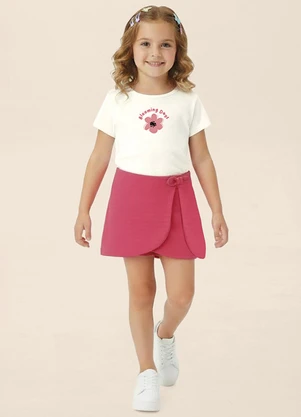 Malwee Kids - Conjunto Blooming Days Trabalhada Off White - MALWEE KIDS